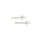 JewelrySupply Sterling Silver 3mm Pearl Posts with Cup (1 Pair of Sterling Silver Pearl Post Earrings)